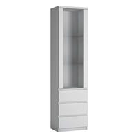 Vitrine Fribo Alpinweiß Spanplatte B/H/T: ca. 50x200x40 cm Fribo - Alpinweiß (50,00/200,00/40,00cm)