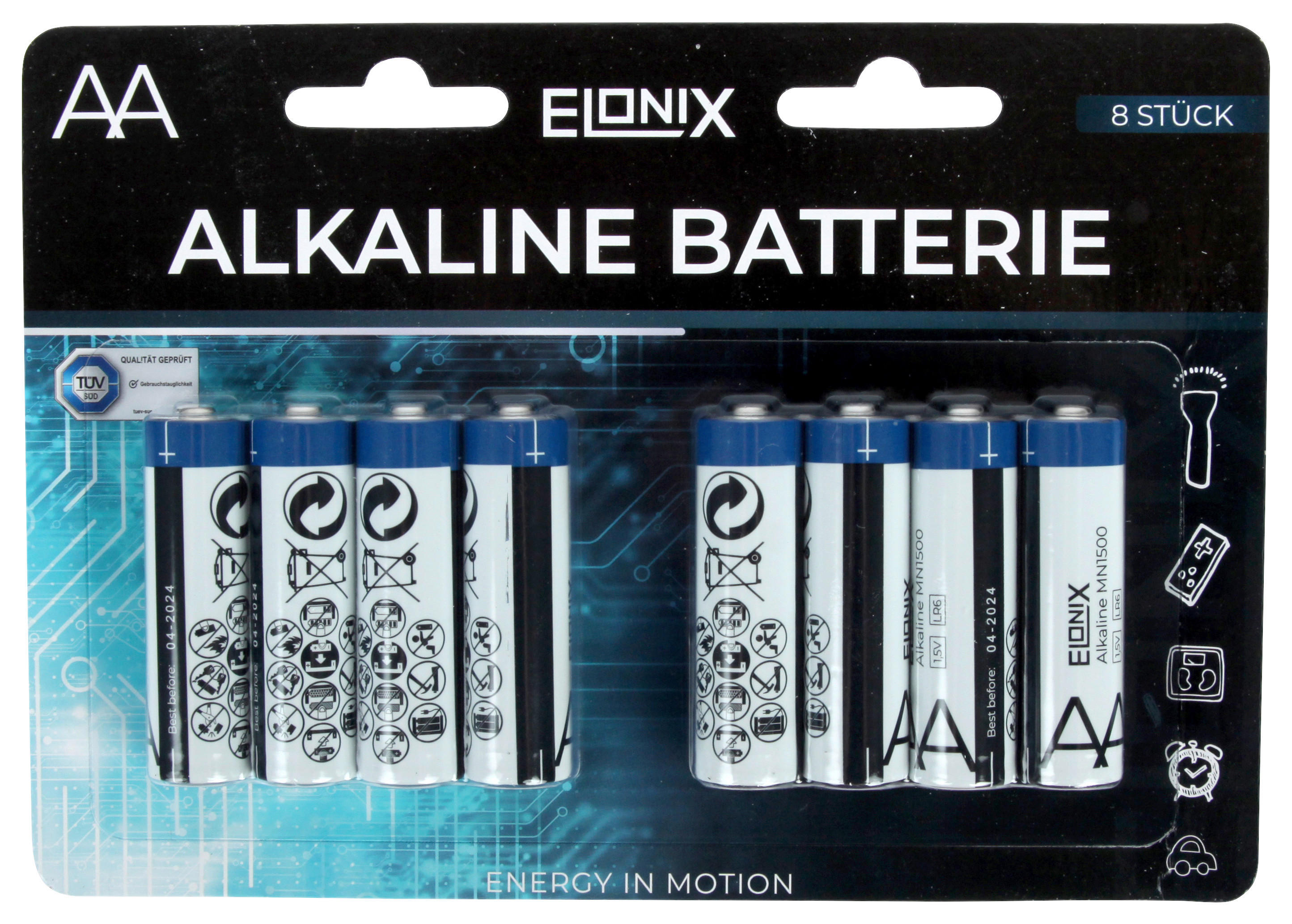 Elonix Batterie 505811 Batterie_AA_8er_Elonix - Elonix