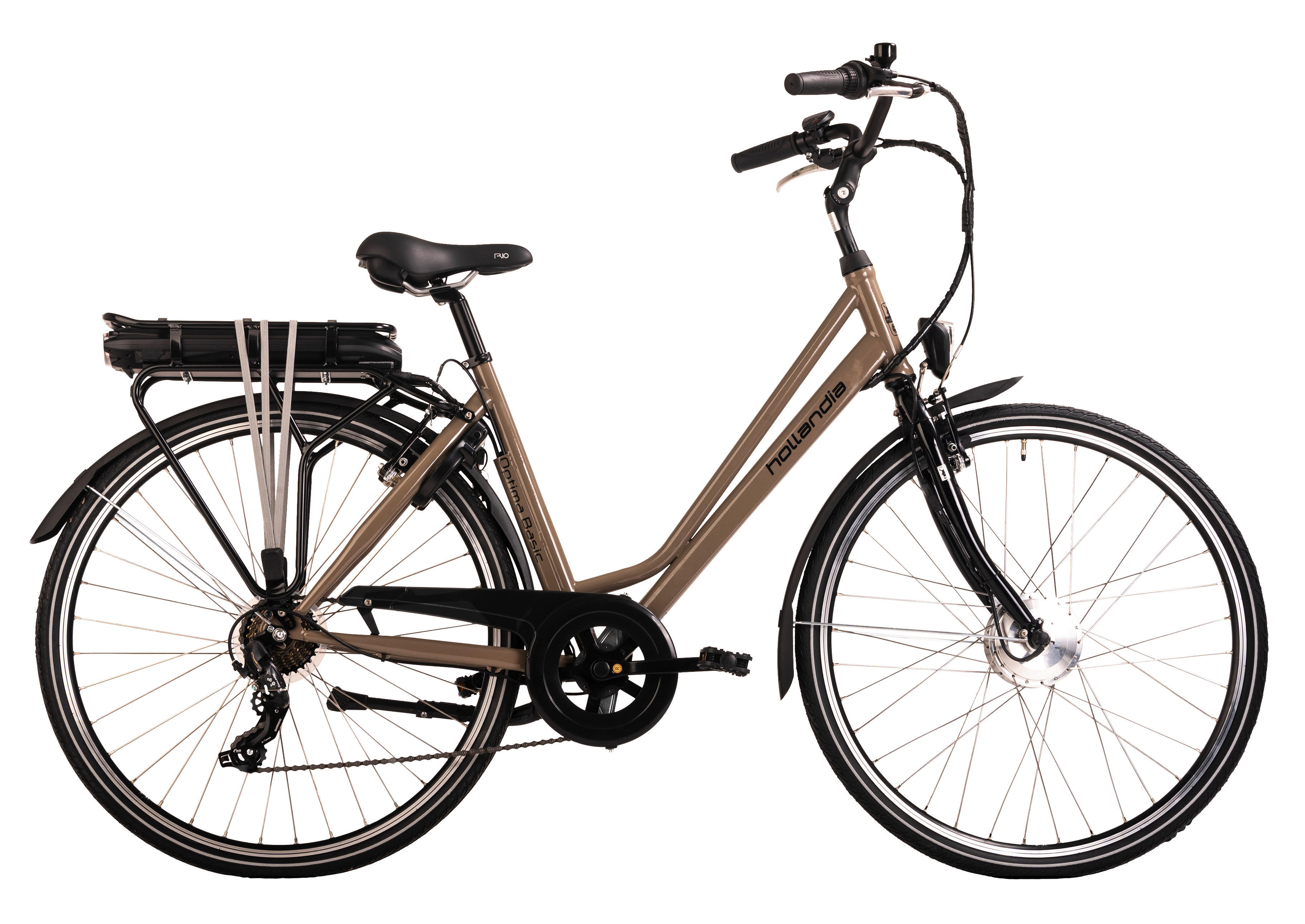 Hollandia City E-Bike Optima Basic KS199E 28 Zoll Rahmenhöhe 50 cm 7 Gänge bronze bronze ca. 250 W ca. 36 V ca. 28 Zoll Optima Basic - bronze - Hollandia