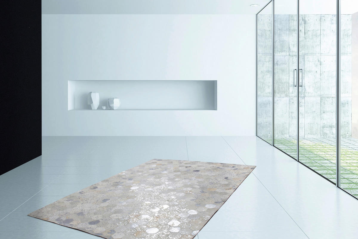 360Living Teppich Dazzle grau B/L: ca. 80x150 cm Dazzle - silber/grau (80,00/150,00cm) - 360Living