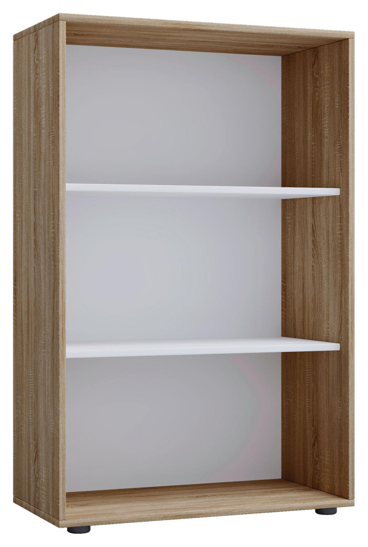 Regal Lona XL ohne Türen Eiche Sonoma Nachbildung weiß B/H/T: ca. 70x110x37 cm Lona XL ohne Türen - Eiche/weiß (70,00/110,00/37,00cm) - VCM Möbel