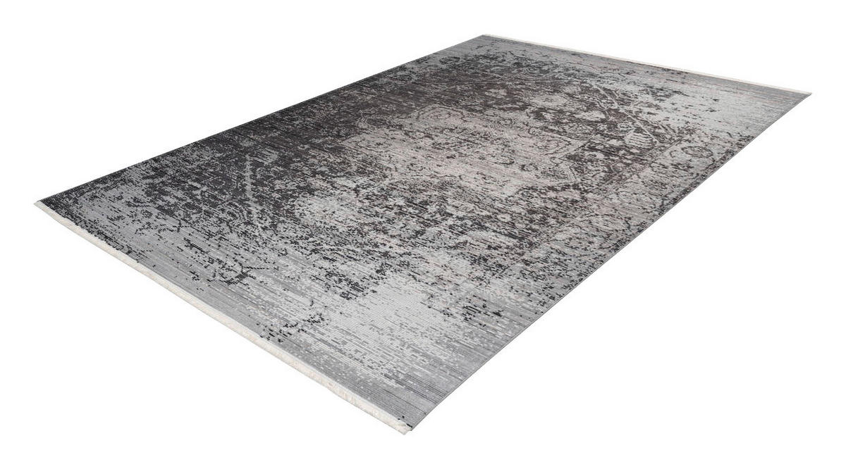 360Living Teppich Baroque anthrazit B/L: ca. 80x150 cm Baroque - anthrazit (80,00/150,00cm) - 360Living