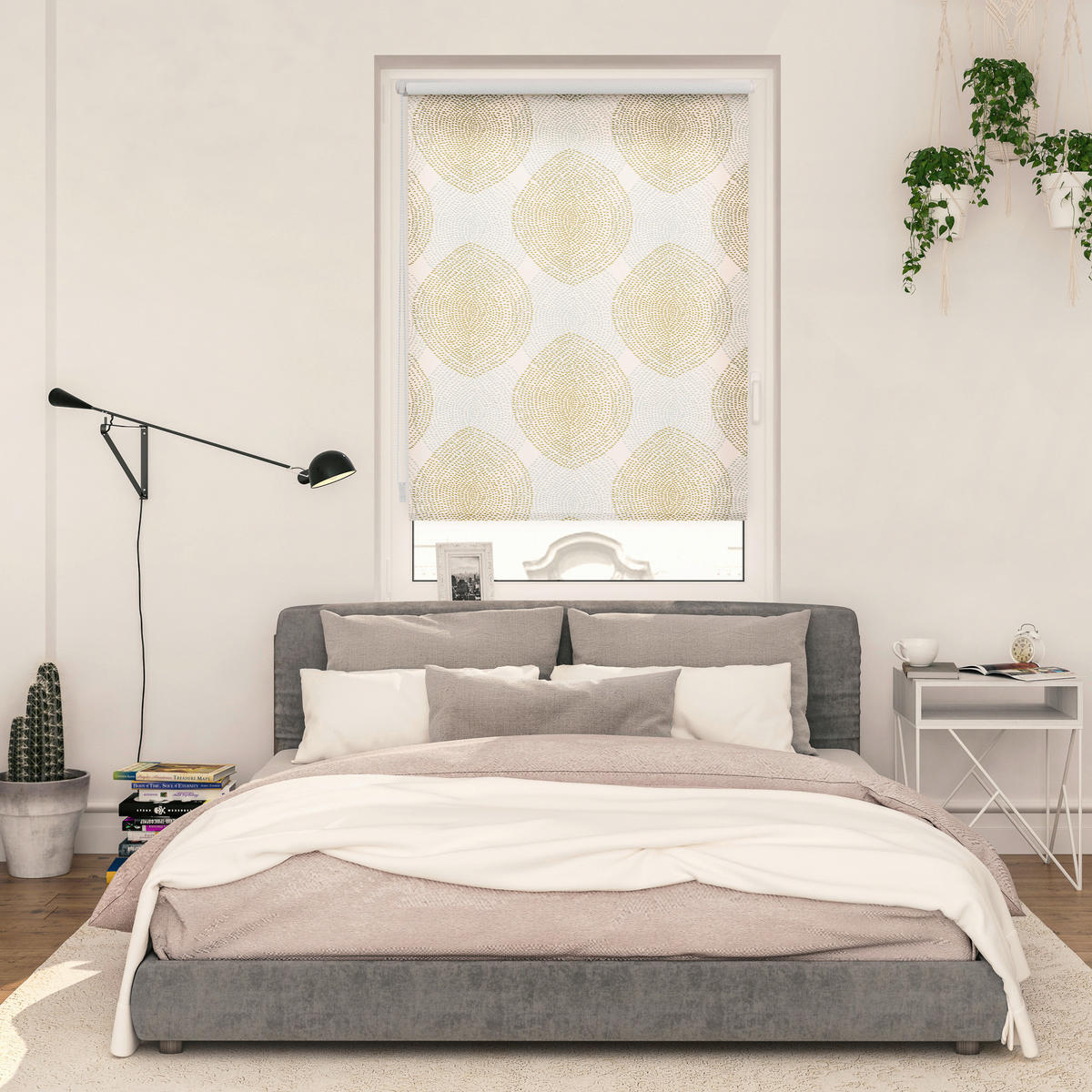 LICHTBLICK Rollo Stripy Boho Drop beige B/L: ca. 80x150 cm Stripy Boho Drop - beige (80,00/150,00cm) - LICHTBLICK
