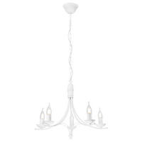 Lamkur Pendelleuchte LUCY 44163 weiß Stahl H/L: ca. 100x58 cm E14 5 Brennstellen Lucy - weiß (58,00cm) - Lamkur