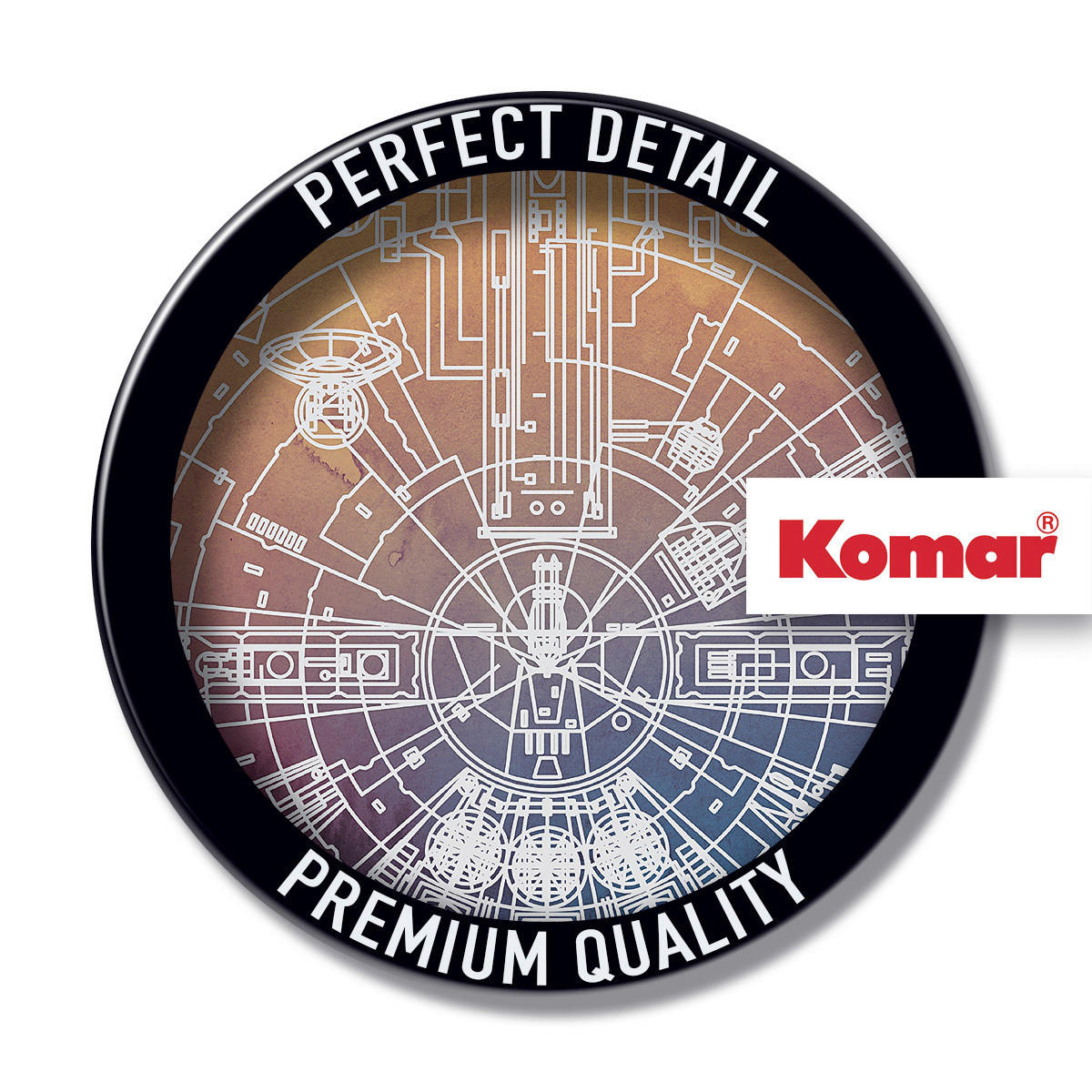 Komar Fototapete Star Wars Millennium Falcon D: ca. 125 cm Star Wars Millennium Falcon - (125,00cm) - Komar