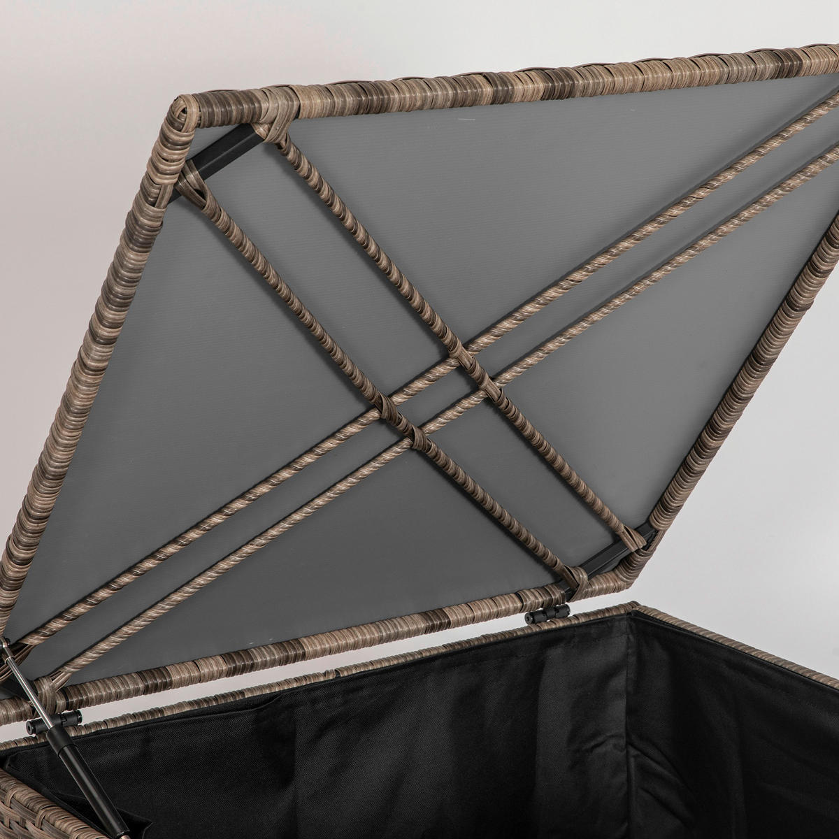 Outsunny Auflagenbox sand Polyrattan B/H/L: ca. 75x70x75 cm Auflagenbox - sand (75,00/75,00/70,00cm) - Outsunny