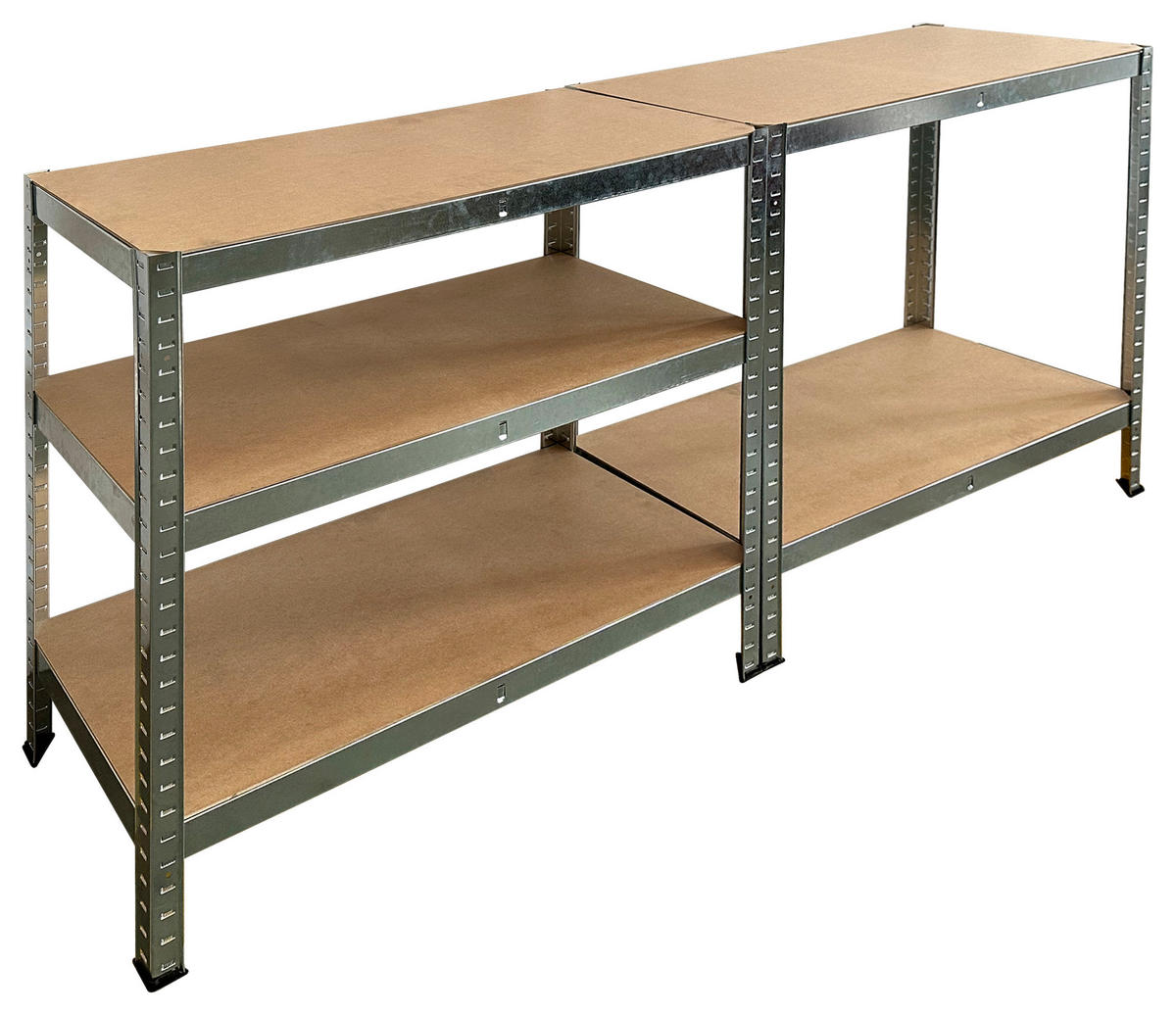 Schwerlaststeckregal verzinkt B/H/T: ca. 90x180x60 cm Schwerlaststeckregal 180x90x60cm V - verzinkt (90,00/180,00/60,00cm)