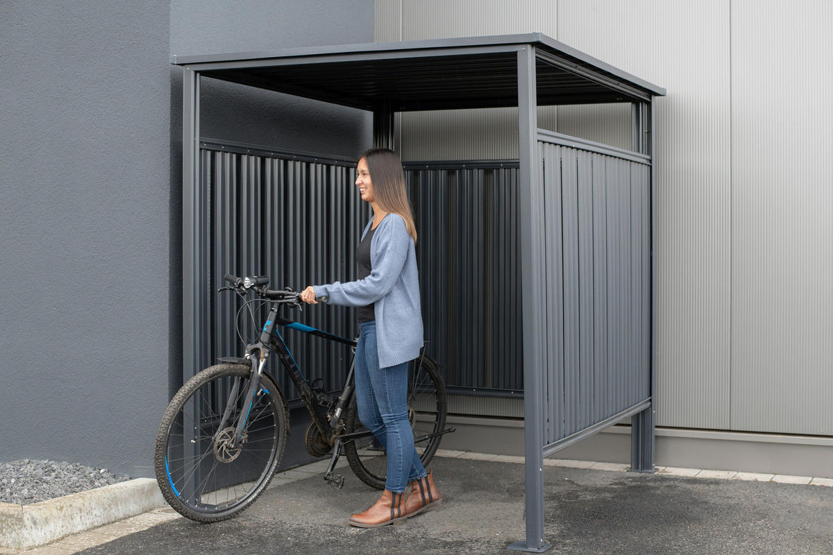 Westmann Fahrradgarage SI03000 anthrazit anthrazit B/H/T: ca. 180x210x203 cm Fahrradgarage Holzlager - anthrazit (180,00/210,00/203,00cm) - Westmann