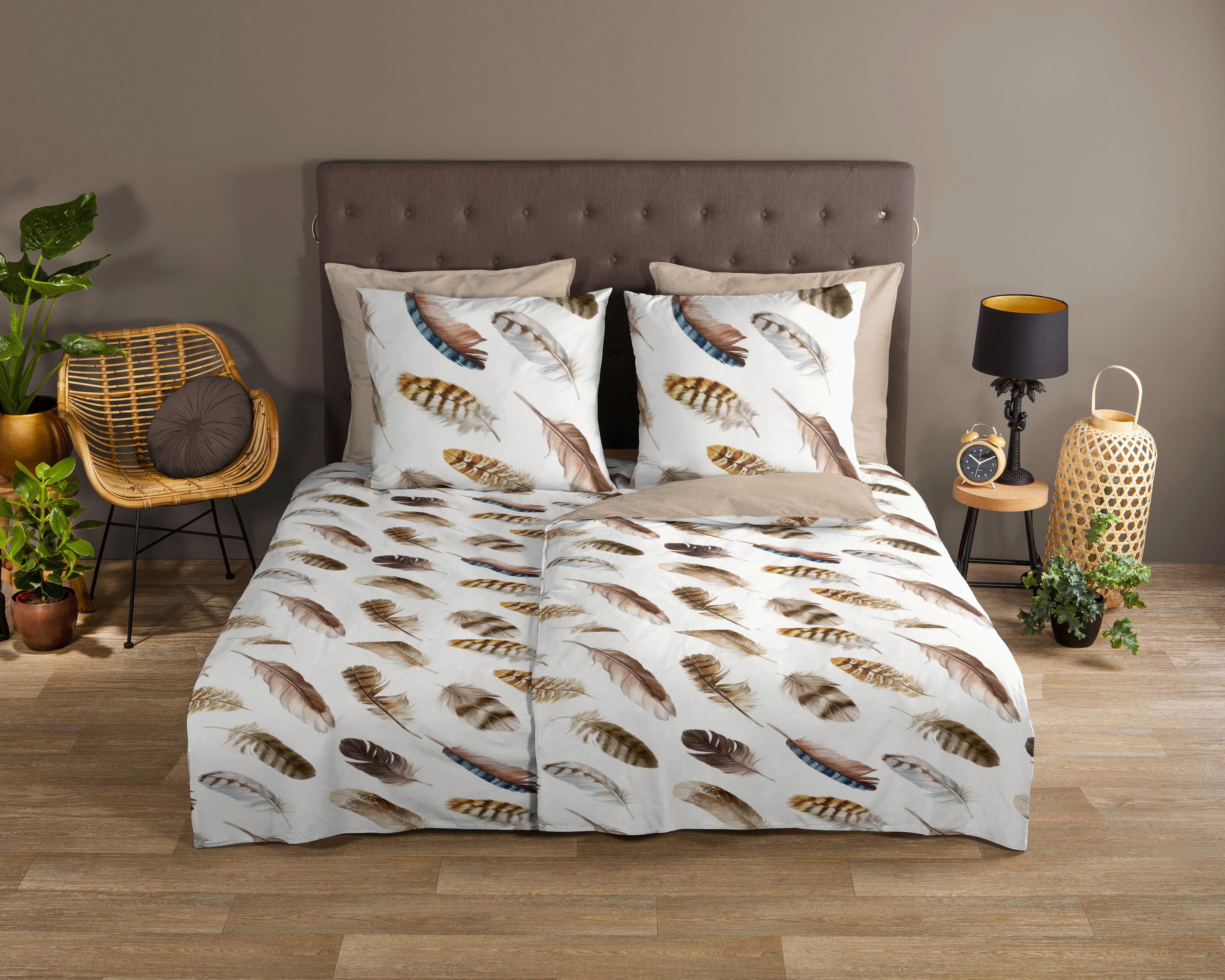 Bettwäsche Fedra sand Baumwolle B/L: ca. 135x200 cm Fedra - sand (135,00/200,00cm) - Good Morning