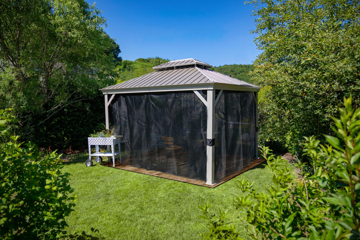 Sojag Pavillon Messina champagner Metall B/H/L: ca. 483x307x363 cm Messina - champagner (363,00/483,00/307,00cm) - Sojag