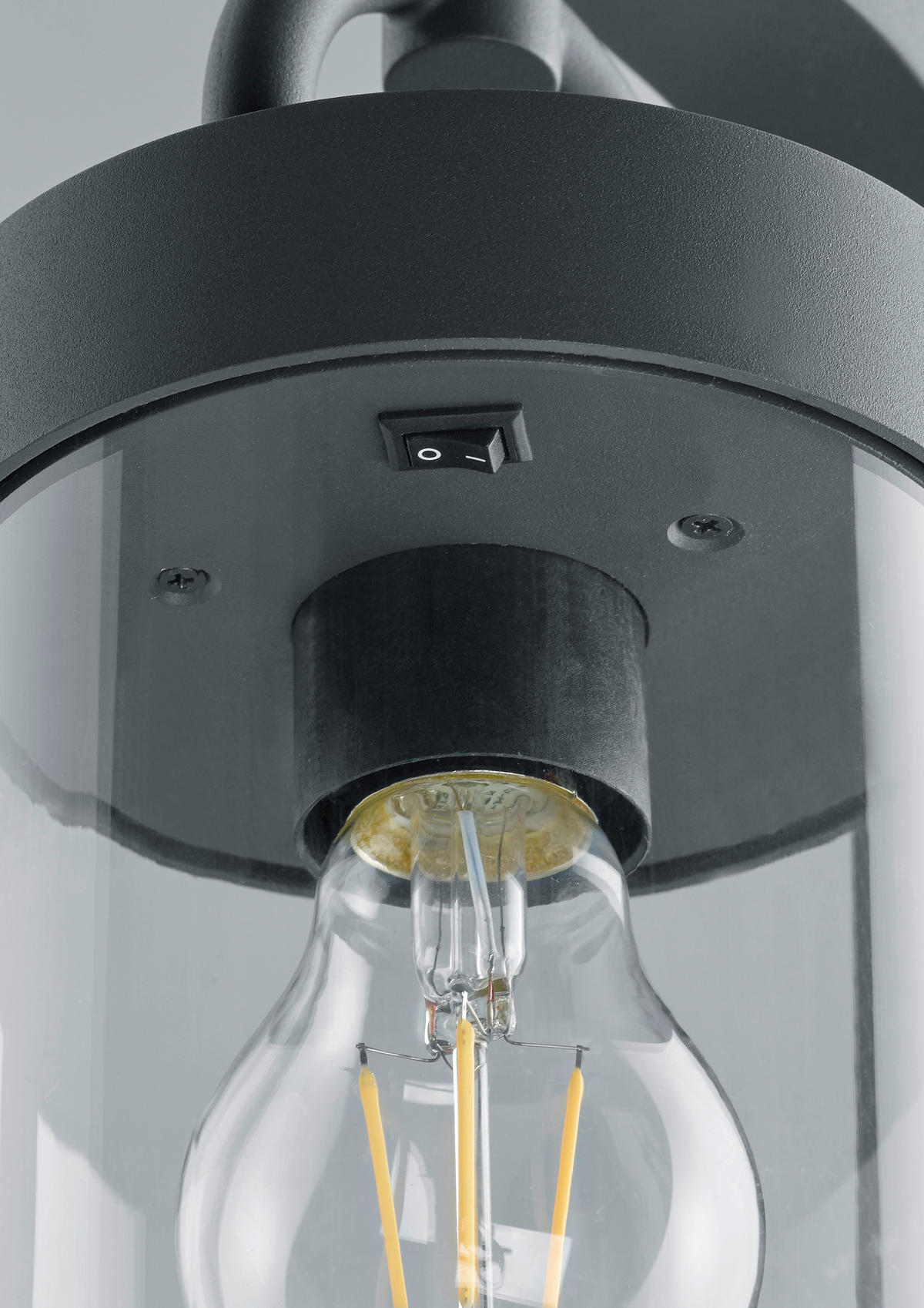 Außenleuchte 404160142 anthrazit klar Aluguss Glas B/H/T: ca. 23x100x21 cm Wegeleuchte_Sambesi - klar/anthrazit (23,00/100,00/21,00cm) - Trio