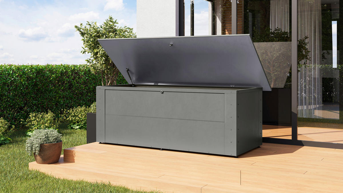 Karibu Metallbox Kailua 3 grau Metall B/H/T: ca. 181x71x79 cm Kailua 3 - grau (181,00/71,00/79,00cm) - Karibu