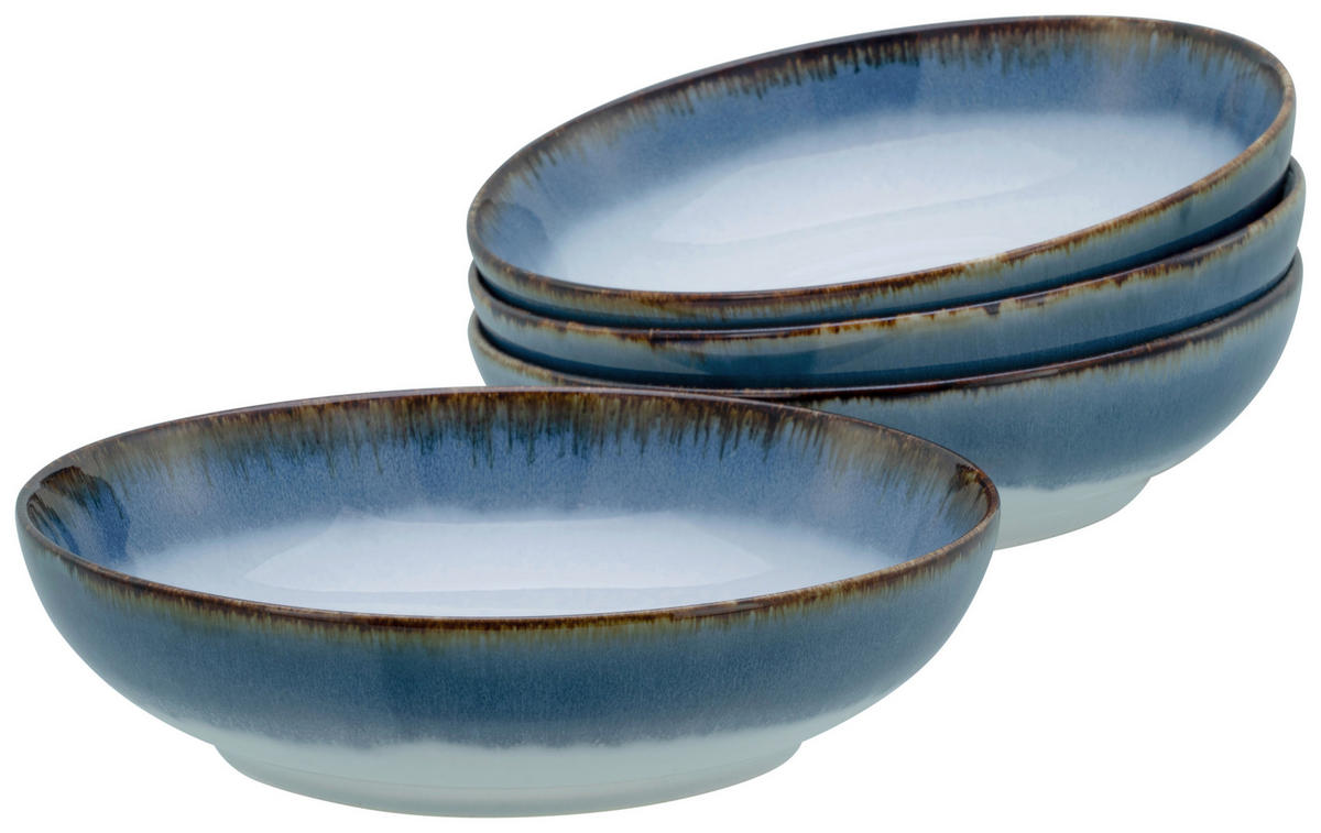 CreaTable Schüssel-Set Cascade blau Steinzeug Cascade - blau - CreaTable