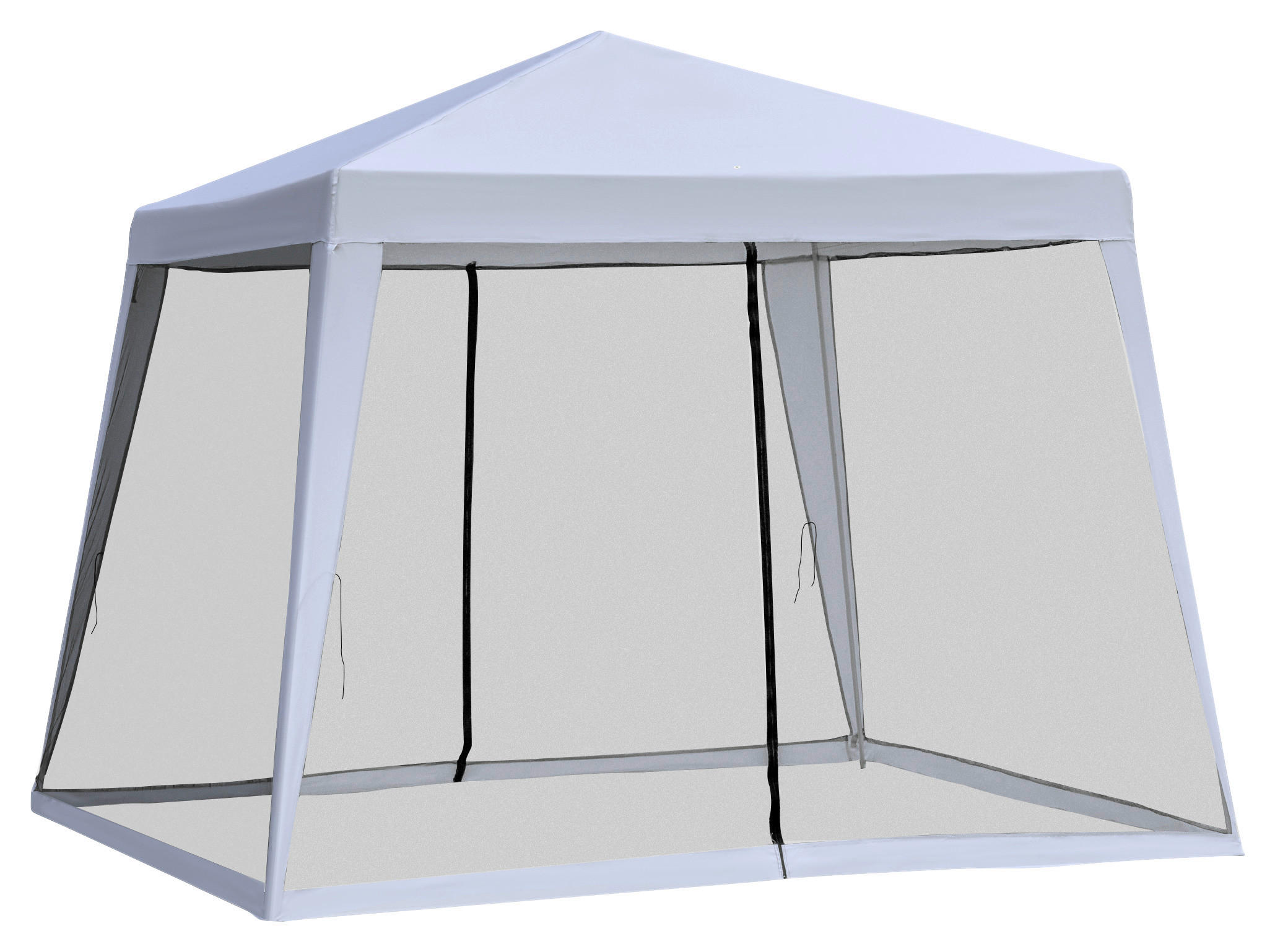 Outsunny Pavillon grau Stahl B/H/L: ca. 300x245x300 cm günstig online kaufen