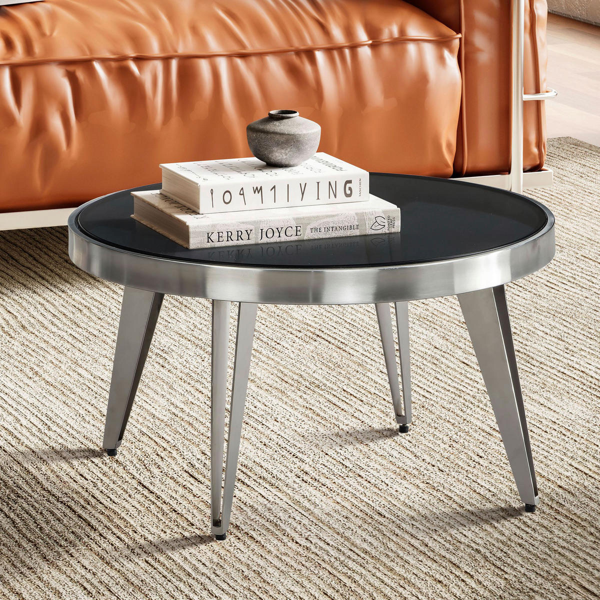 Couchtisch schwarz B/H/T: ca. 60x33x60 cm Couchtisch - schwarz (60,00/33,00/60,00cm) - Wohnling