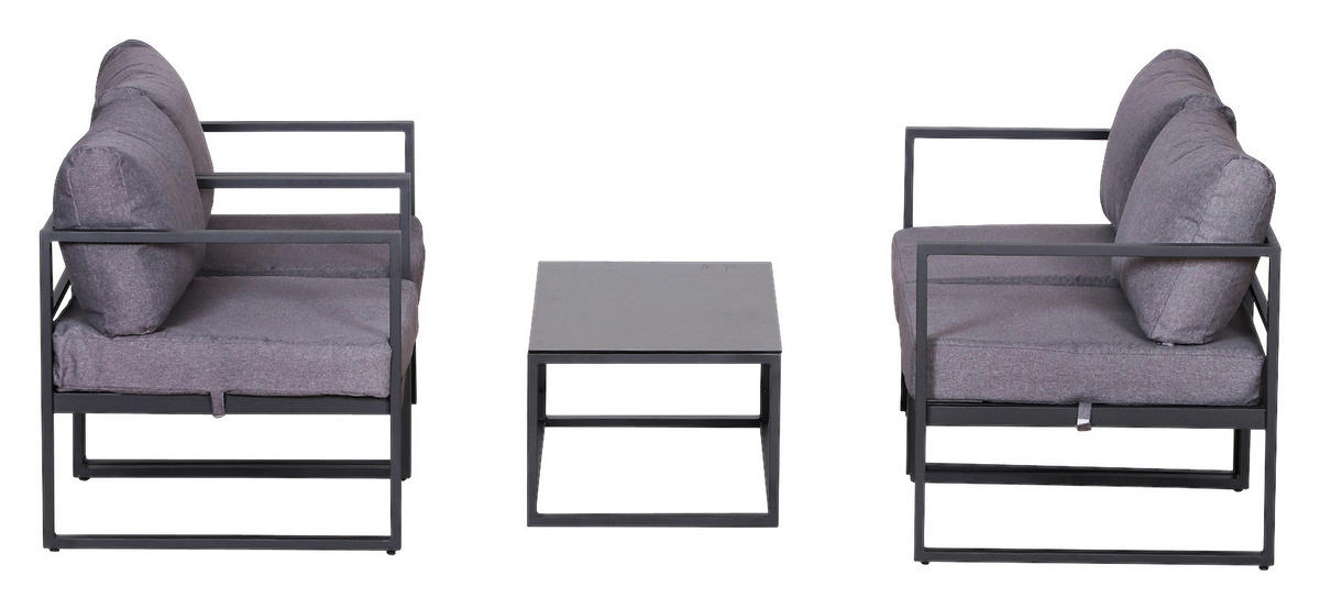 Outsunny Loungeset grau Aluminium Loungeset_4tlg - grau - Outsunny