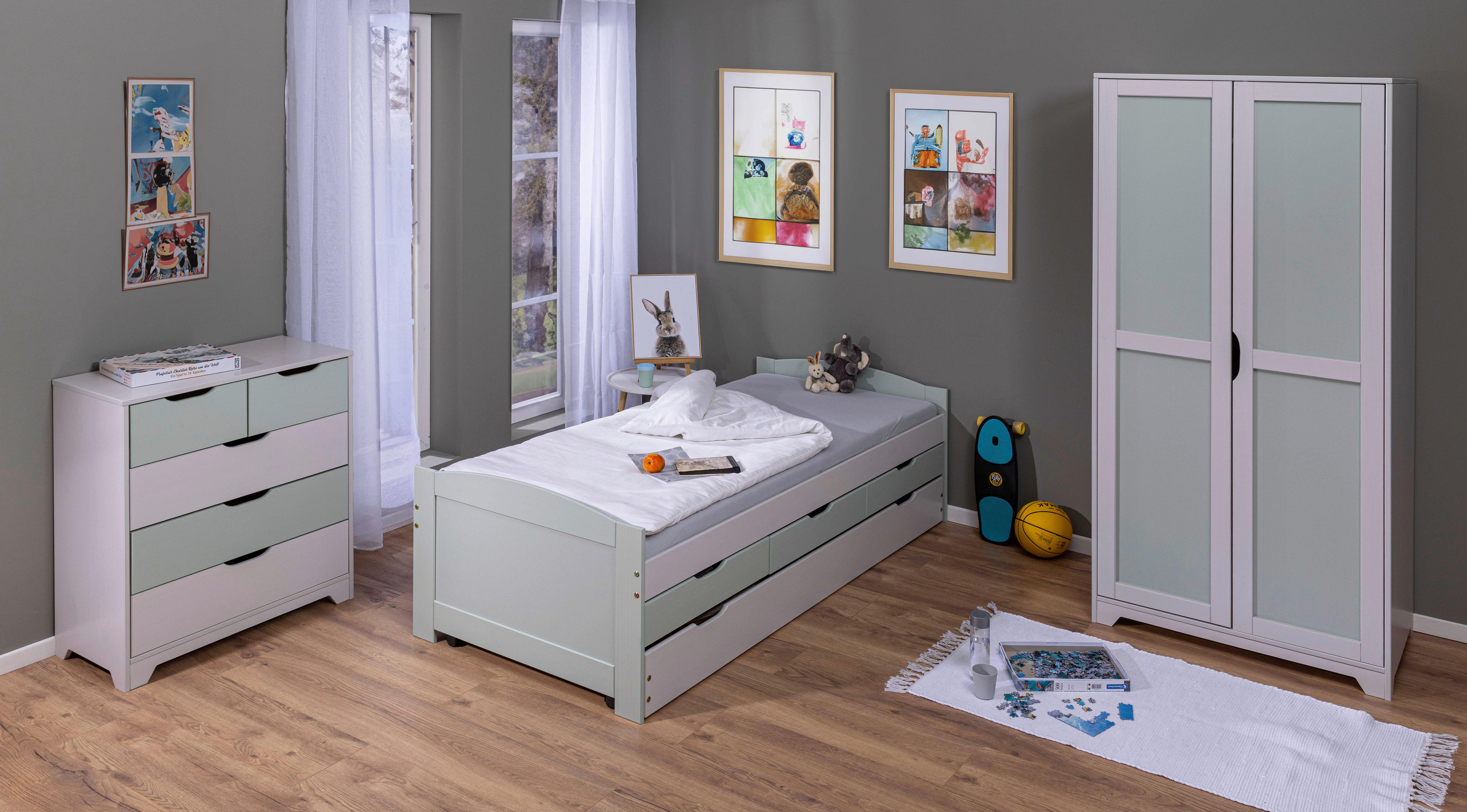 Kleiderschrank Prati Schrank salbei B/H/L: ca. 59,5x205x92 cm Prati Schrank - salbei (92,00/59,50/205,00cm) - Inter Link