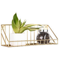 Wandregal Wandregal gold Optik Metall B/H/T: ca. 30x11x11 cm Wandregal - gold (30,00/11,00/11,00cm)