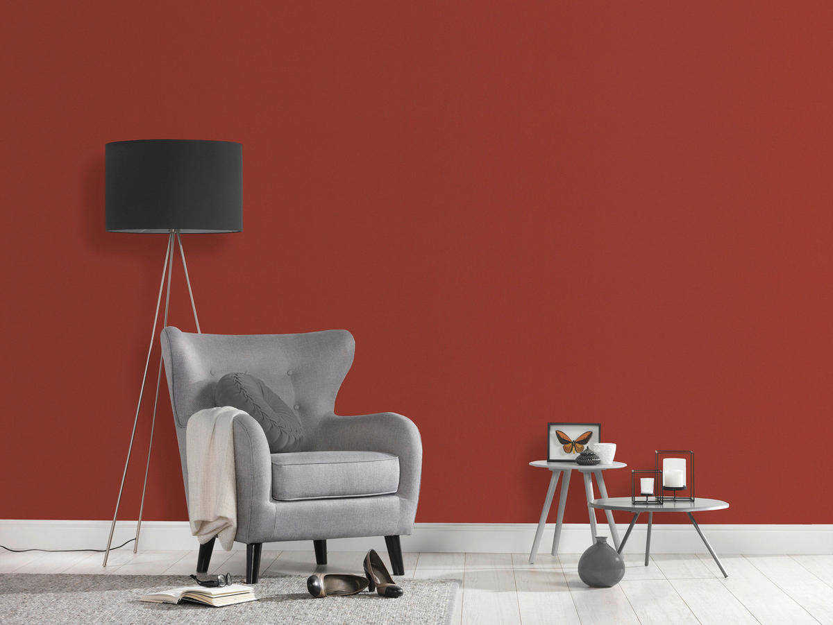 Livingwalls Vliestapete Best of Vlies Uni rot B/L: ca. 53x1005 cm Best of Vlies - rot (53,00/1005,00cm) - Livingwalls