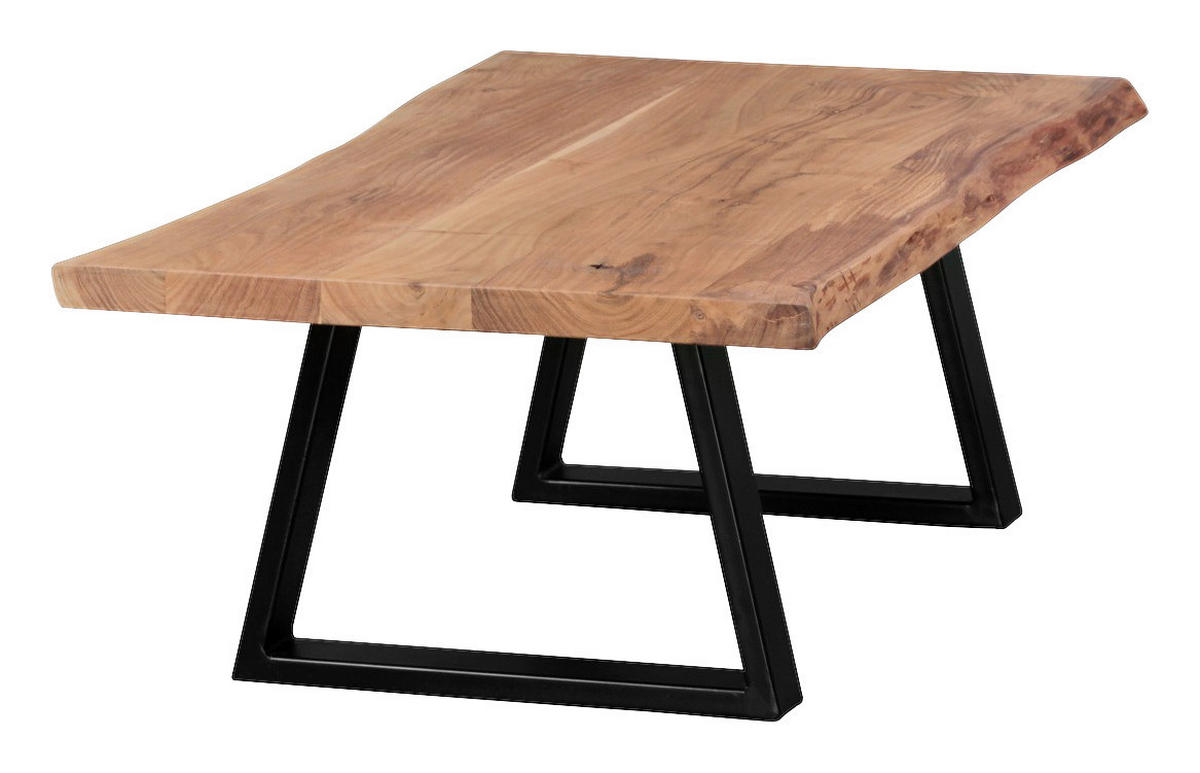 Couchtisch natur schwarz B/H/T: ca. 115x40x61 cm Couchtisch - natur/schwarz (115,00/40,00/61,00cm) - Wohnling