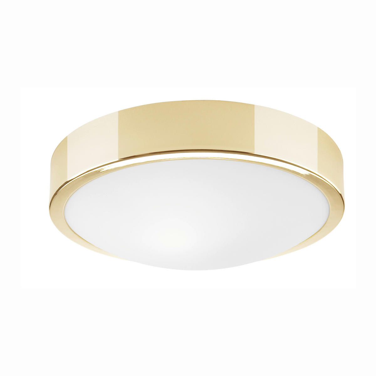 Lamkur Deckenleuchte gold Glas Stahl B/H/L: ca. 27x8x27 cm E27 1 Brennstellen JONAS - gold (27,00/27,00/8,00cm) - Lamkur