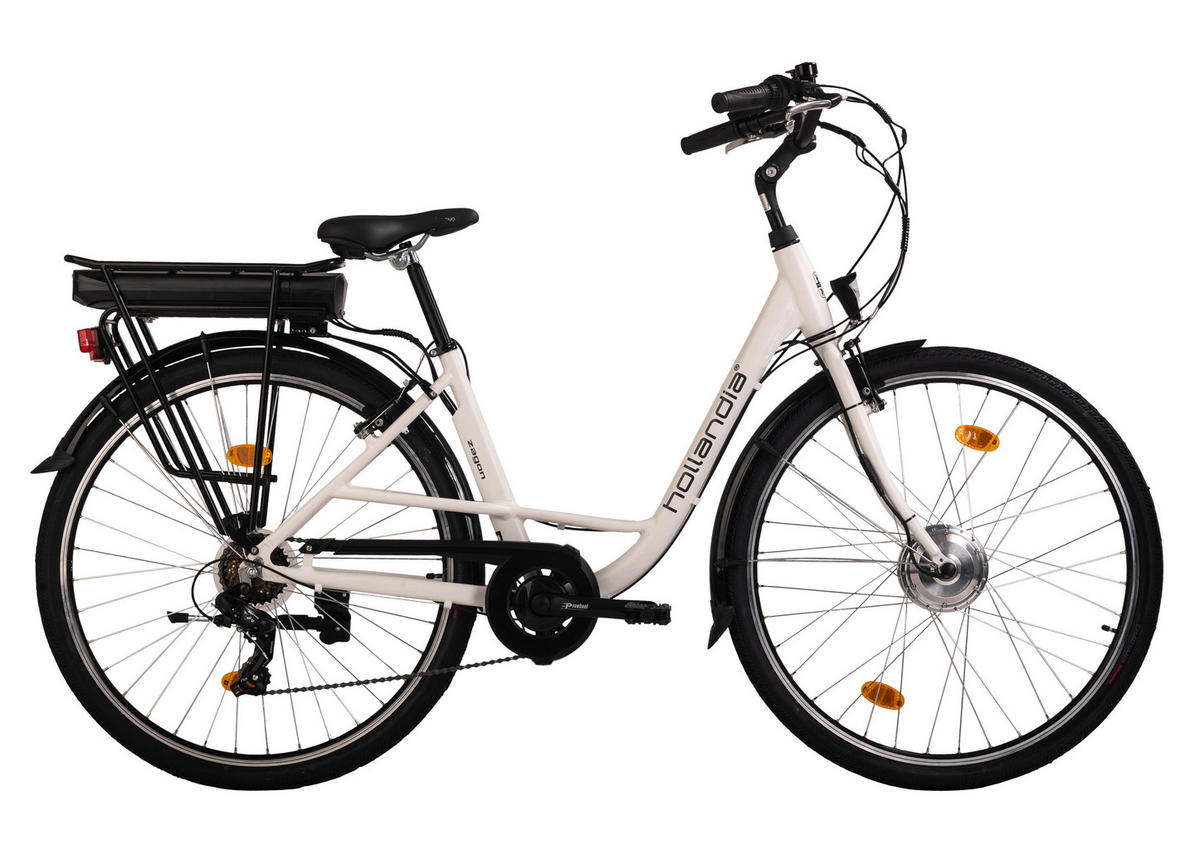 Hollandia City E-Bike Zagon KS184E 28 Zoll Rahmenhöhe 44 cm 6 Gänge weiß weiß ca. 250 W ca. 36 V ca. 28 Zoll Zagon - weiß - Hollandia