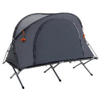 Outsunny Campingartikel B/H/L: ca. 86x200x147 cm Feldbett - grau (147,00/86,00/200,00cm) - Outsunny