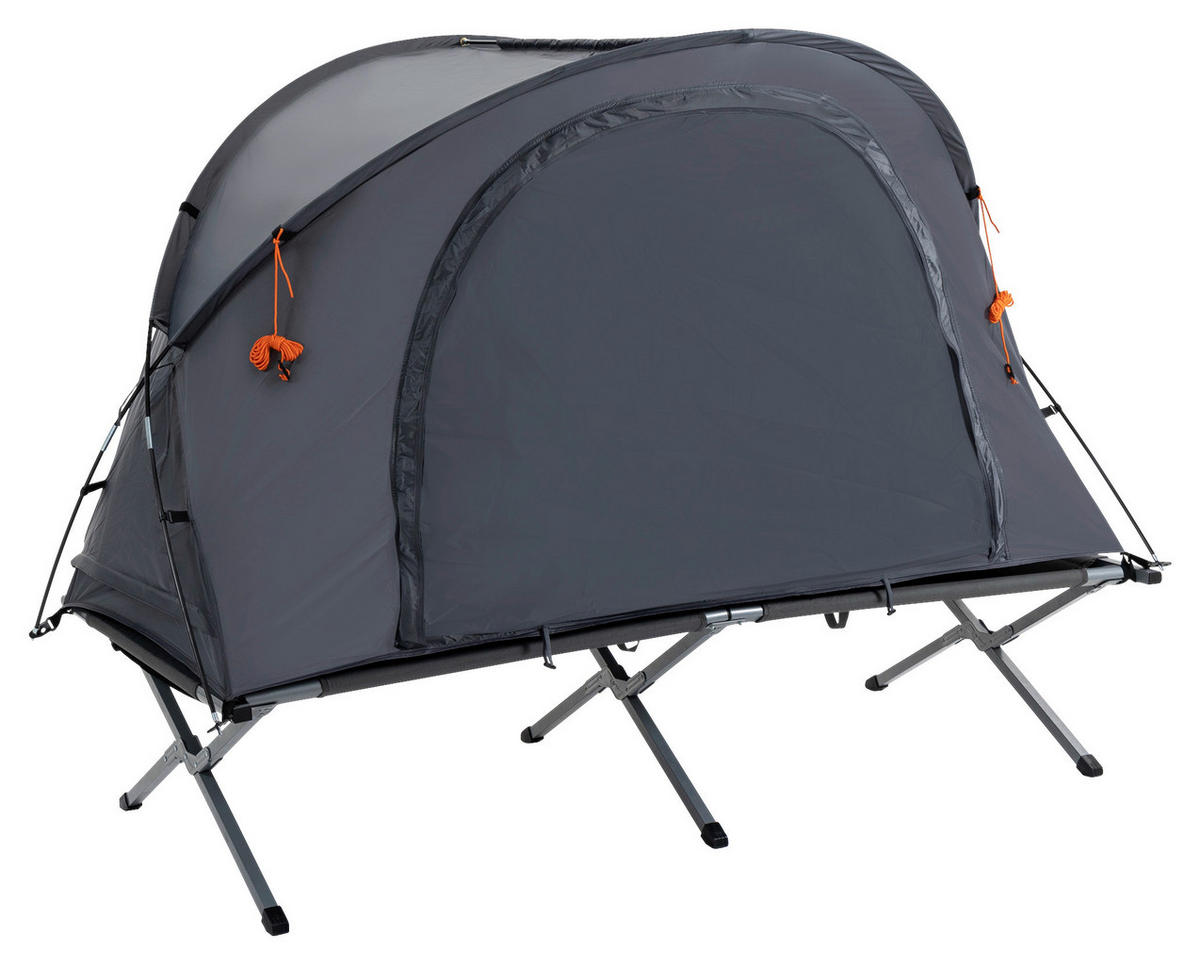 Outsunny Campingartikel B/H/L: ca. 86x200x147 cm Feldbett - grau (147,00/86,00/200,00cm) - Outsunny