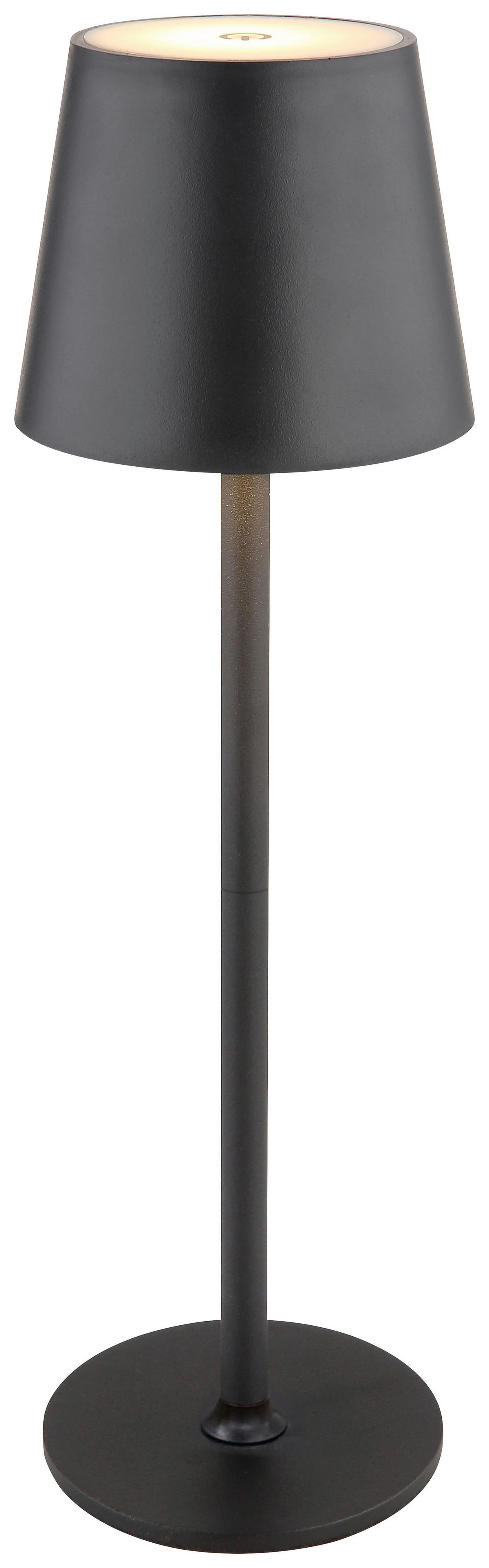Tischleuchte schwarz H/D: ca. 36x10,6 cm Akku-Tischleuchte schwarz - schwarz (10,60/36,00cm) - GLOBO