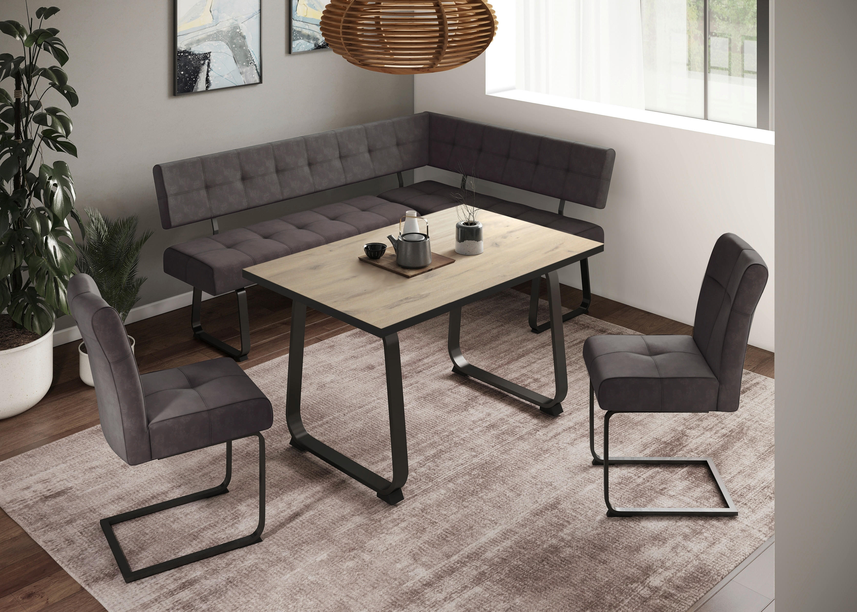 Esstisch Luise schwarz B/H/T: ca. 140x76x90 cm Luise - schwarz (140,00/76,00/90,00cm) - Hela
