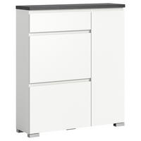Schuhschrank Shoelove weiß grau B/H/T: ca. 95x109x27 cm Shoelove - weiß/grau (95,00/109,00/27,00cm) - xonox.home