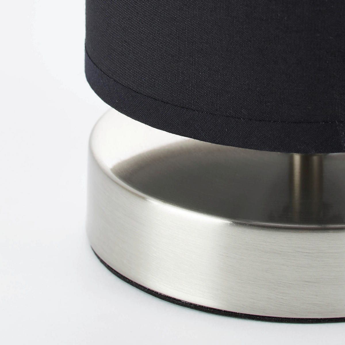 Brilliant Tischleuchte 13247/06 schwarz nickel matt Stoff Metall H/D: ca. 25,5x12 cm E14 1 Brennstellen Claire - nickel matt/schwarz (12,00/25,50cm) - Brilliant
