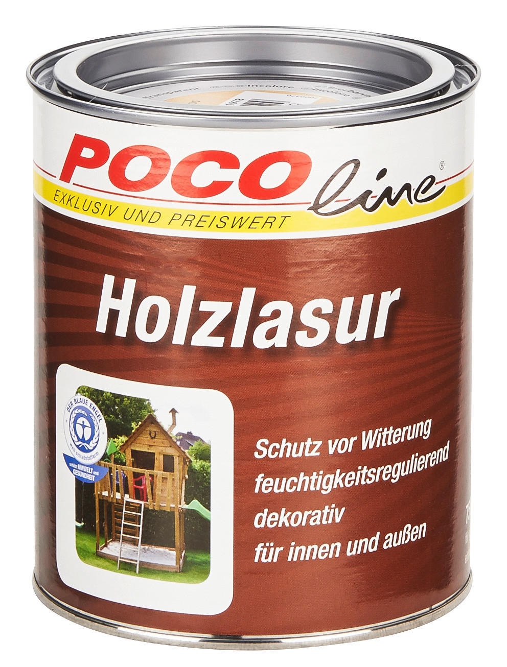 POCOline Acryl Holzlasur farblos seidenglänzend ca. 0,75 l Holzlasur_Acryl 750ml - farblos (750ml) - POCOline