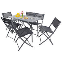 VCM Gartensitzgruppe Sumila schwarz Textilene B/H/L: ca. 45x79x46 cm Sumila - schwarz (46,00/45,00/79,00cm) - VCM