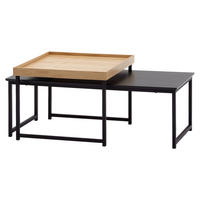 Couchtisch 2er-Set. schwarz B/H/T: ca. 60x45x110 cm 2er-Set. - schwarz (60,00/45,00/110,00cm) - Wohnling