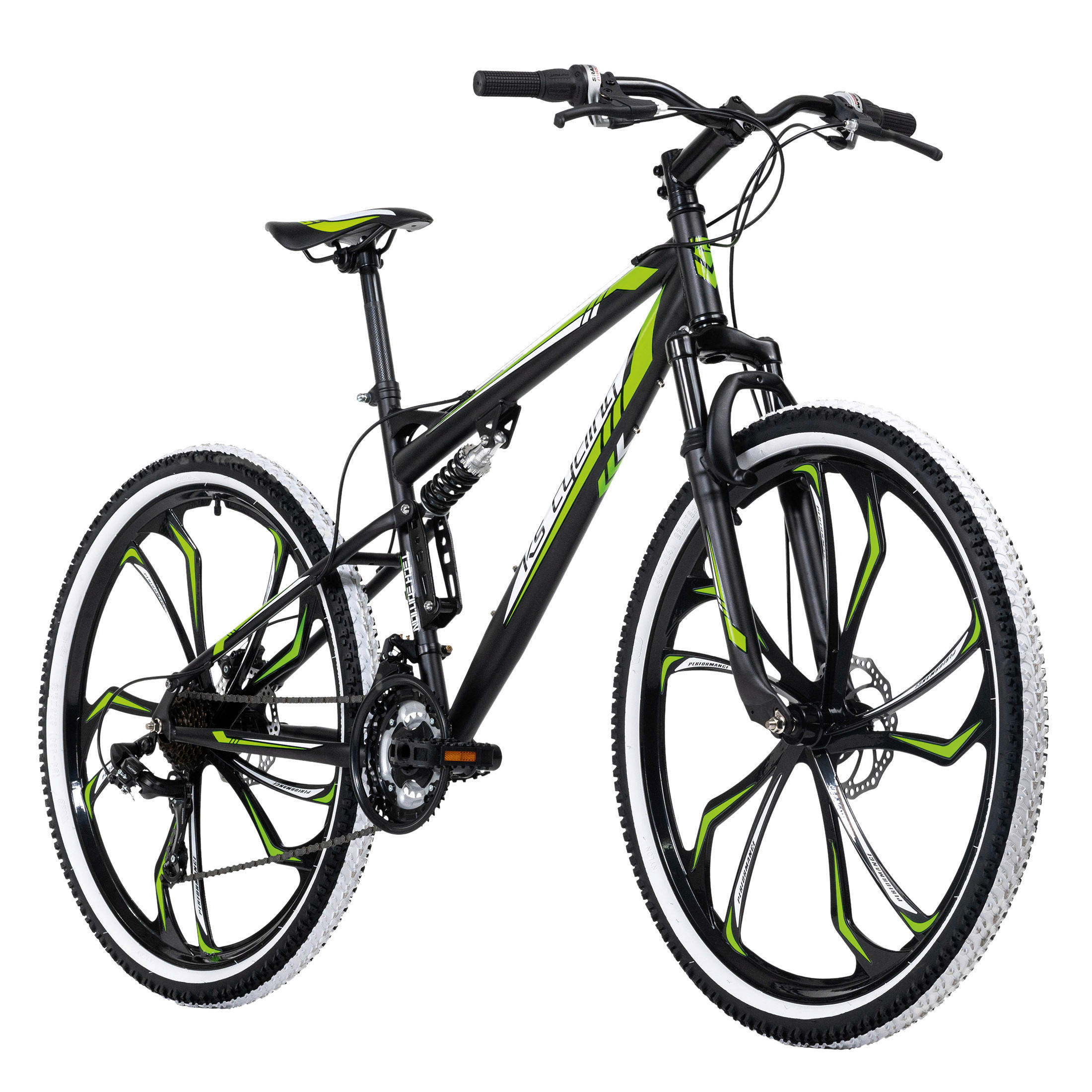 KS-Cycling Mountain-Bike Scrawler KS600M 27,5 Zoll Rahmenhöhe 51 cm 21 Gänge schwarz schwarz ca. 27,5 Zoll Scrawler - schwarz/grün - KS-Cycling