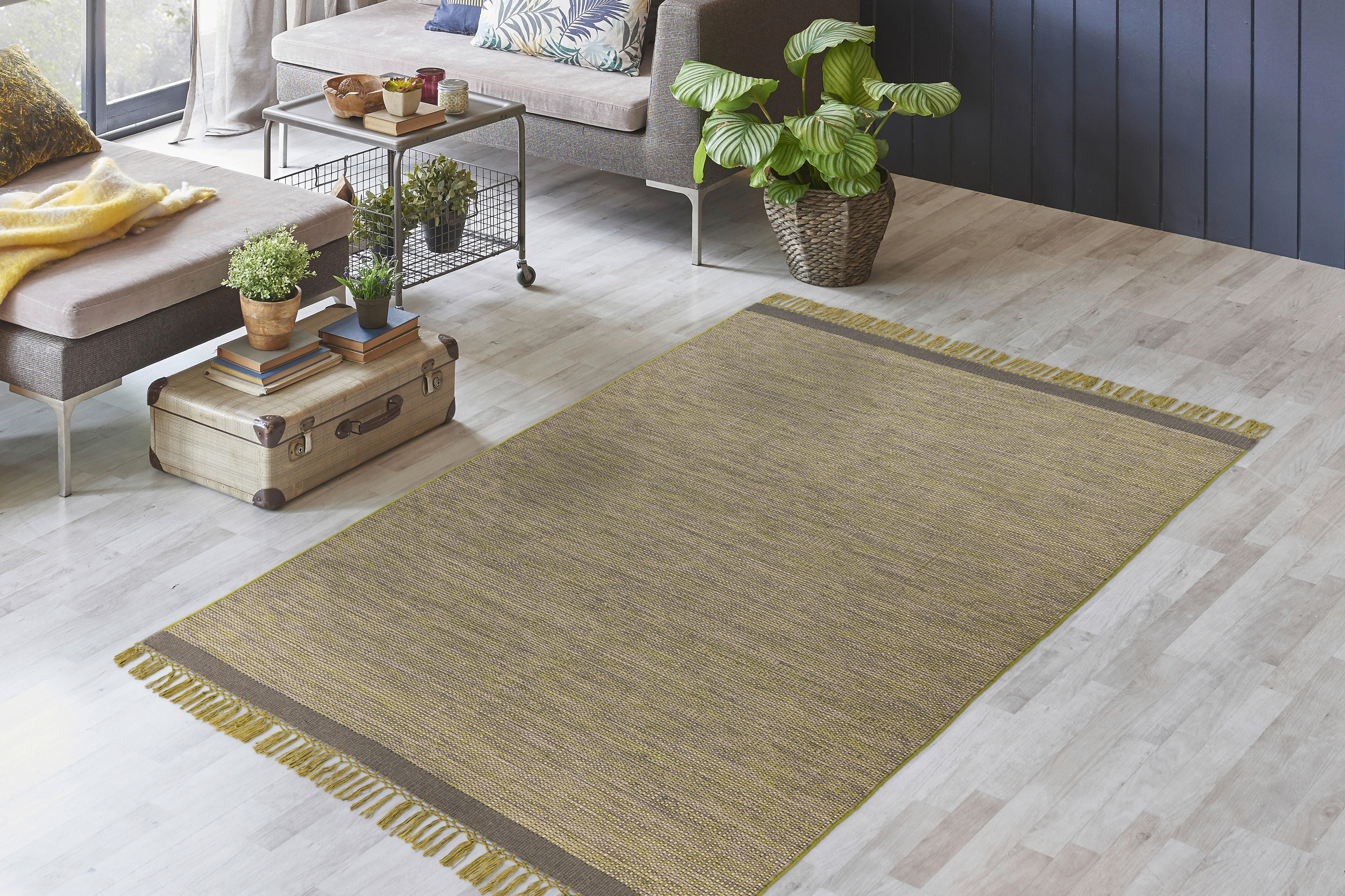 Arte Espina Kurzflorteppich Nomad 8064 grau B/L: ca. 170x240 cm Nomad 8064 - grün/grau (170,00/240,00cm) - Arte Espina