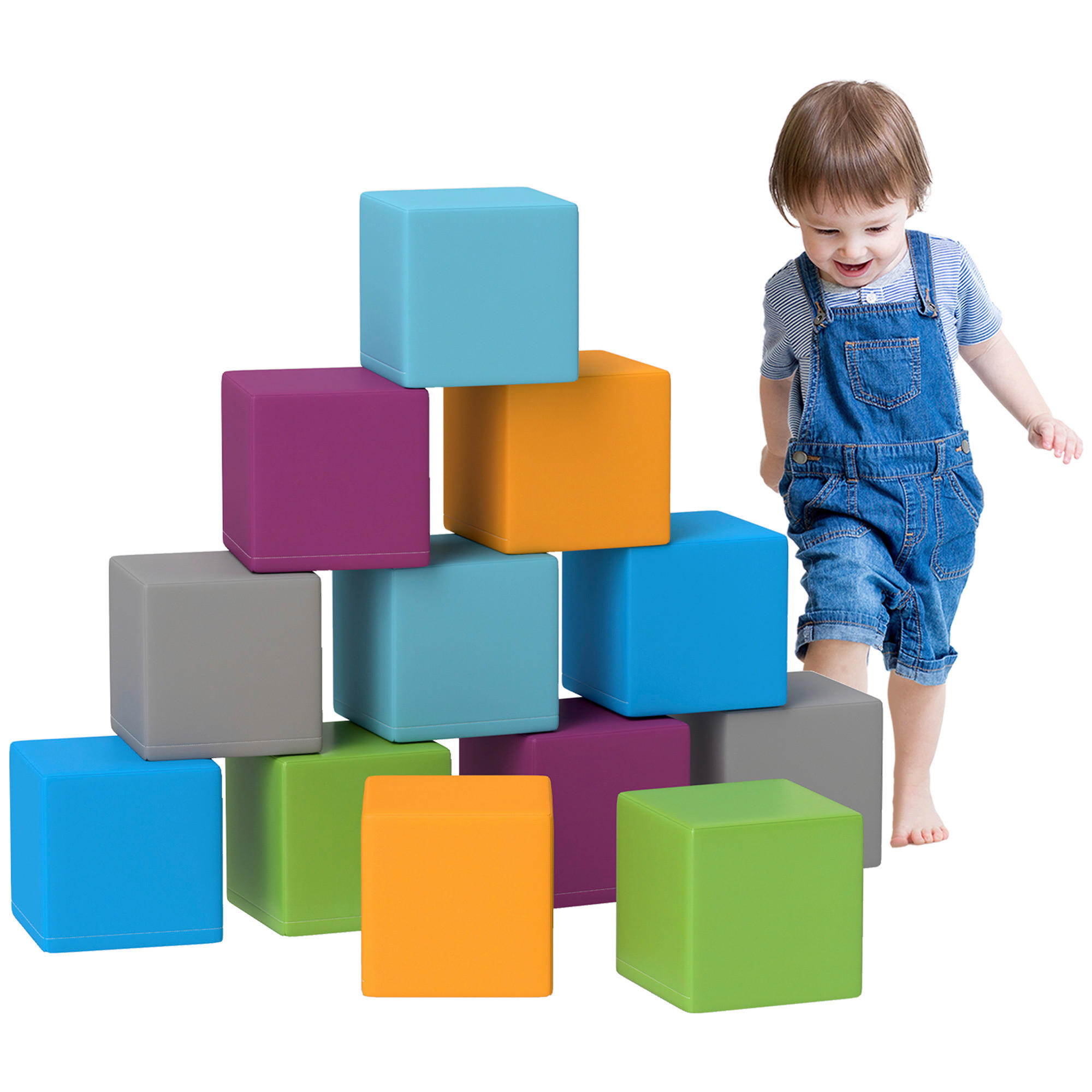 HOMCOM Softbausteine B/H/L: ca. 20x20x20 cm Softbausteine - multicolor (20,00/20,00/20,00cm) - HOMCOM