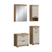Badezimmer-Set Scout Evoke Oak Nachbildung Kaschmirgrau Nachbildung B/H/T: ca. 112x191x34 cm Scout - Kaschmirgrau (112,00/191,00/34,00cm) - xonox.home