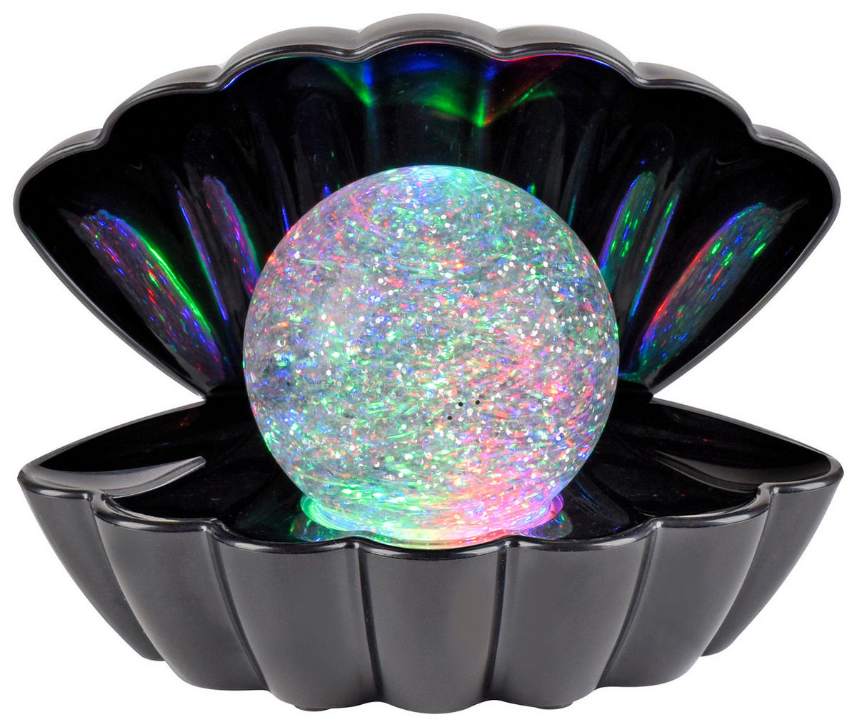 Just Light LED-Dekoleuchte schwarz Kunststoff B/H/D: ca. 18x13x14,8 cm LED-Dekoleuchte_Muschel - schwarz (14,80/13,00cm) - Just Light