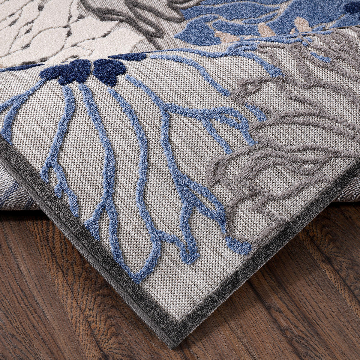 Sanat Outdoorteppich FLORAL grau B/L: ca. 120x170 cm FLORAL - grau (120,00/170,00cm) - Sanat