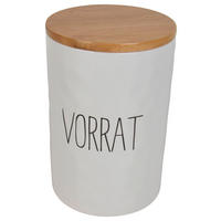 Vorratsdose natur Keramik B/H/L: ca. 21x32x16 cm Vorratsdose 840 ml - weiß/natur (16,00/21,00/32,00cm)