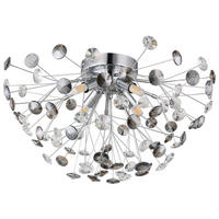 GLOBO LED-Deckenleuchte Rauch Chrom Metall H/D: ca. 25x45 cm 4 Brennstellen KATRINA - Chrom/Rauch (45,00/25,00cm) - GLOBO
