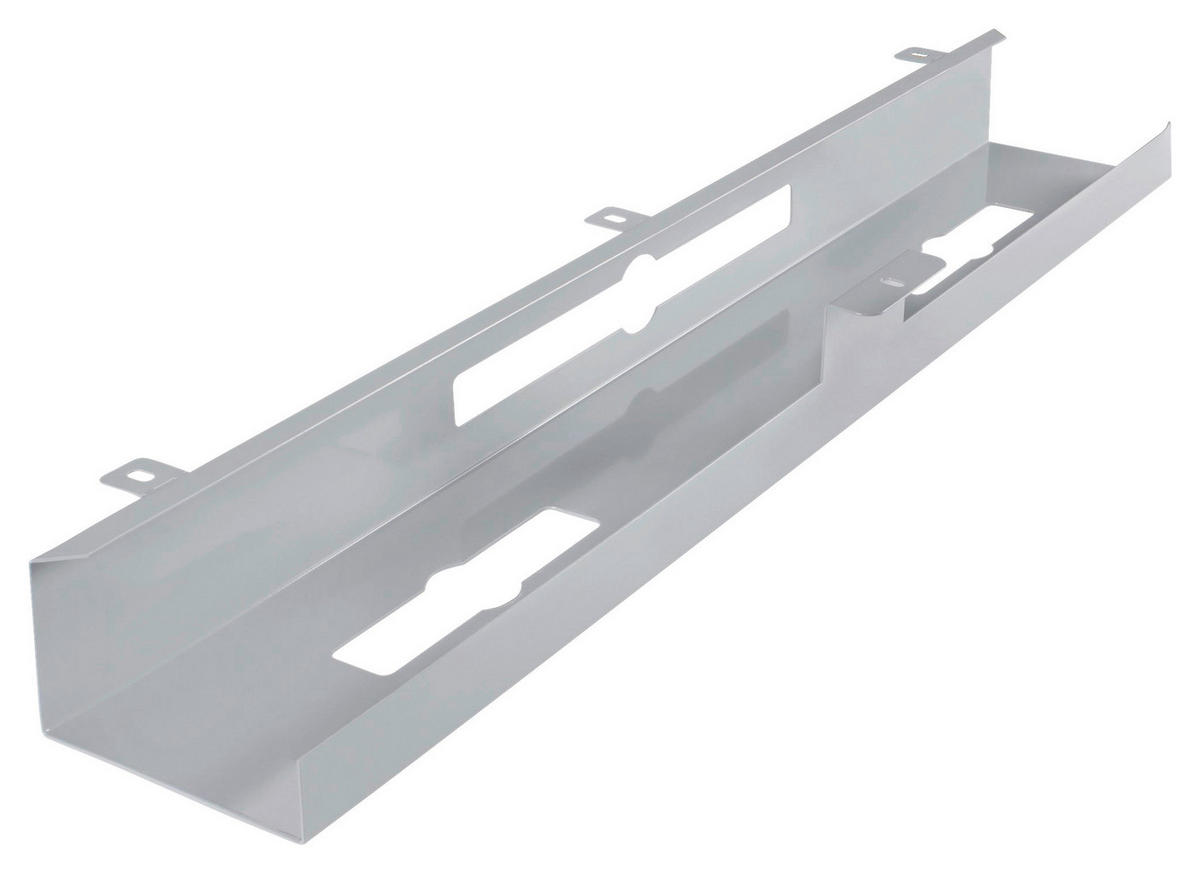 Zubehör silber Metall B/H/T: ca. 80x7x13 cm Kabelkanal Schreibtisch - silber (80,00/7,00/13,00cm) - Amstyle