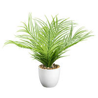 Deko-Pflanze grün Kunststoff H: ca. 37 cm Mini-Arecapalme - weiß/grün (37,00cm)