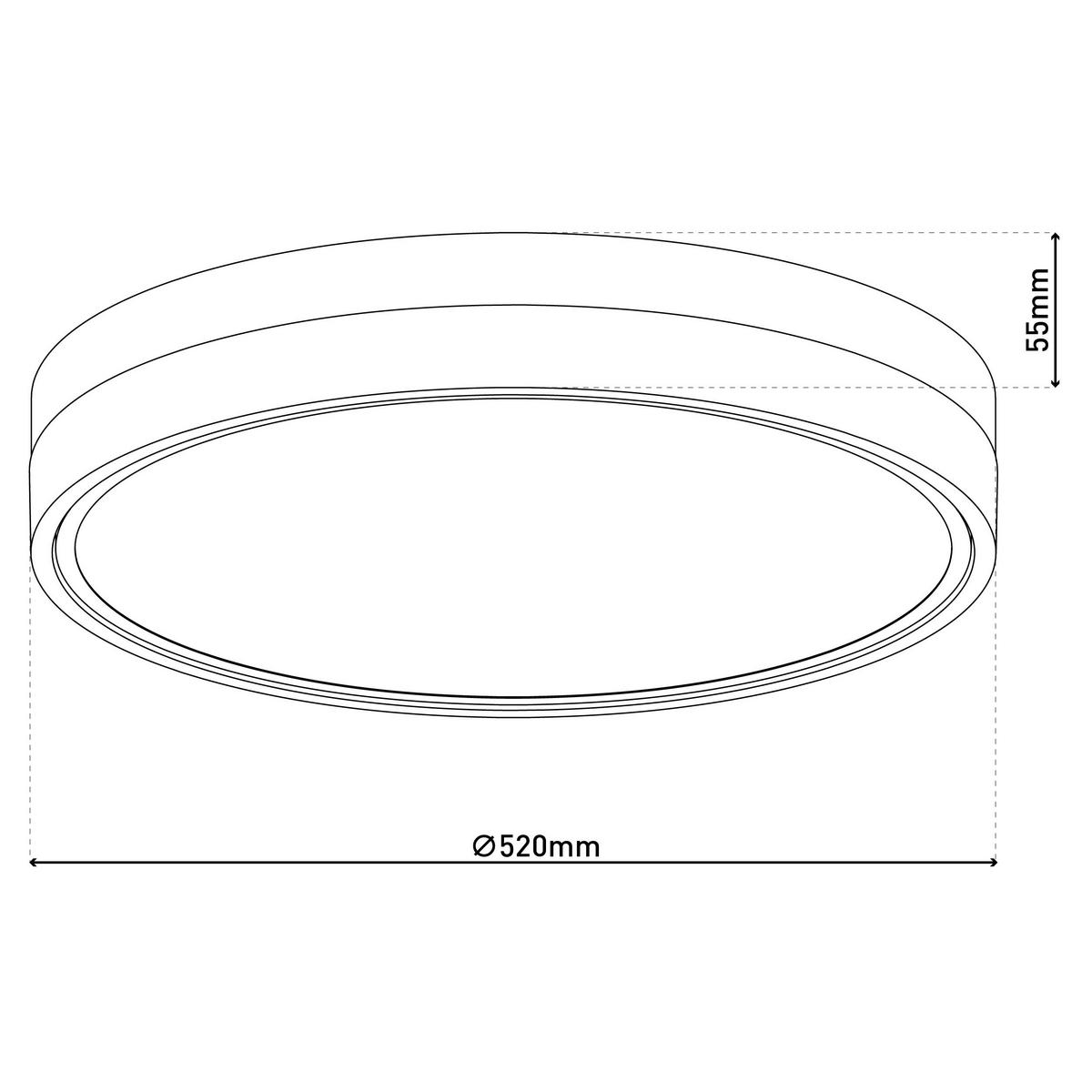 Näve Leuchten LED-Deckenleuchte weiß Kunststoff Metall B/H/T/D: ca. 50x9x50x50 cm LOLA - weiß (50,00/9,00/50,00cm) - Näve Leuchten
