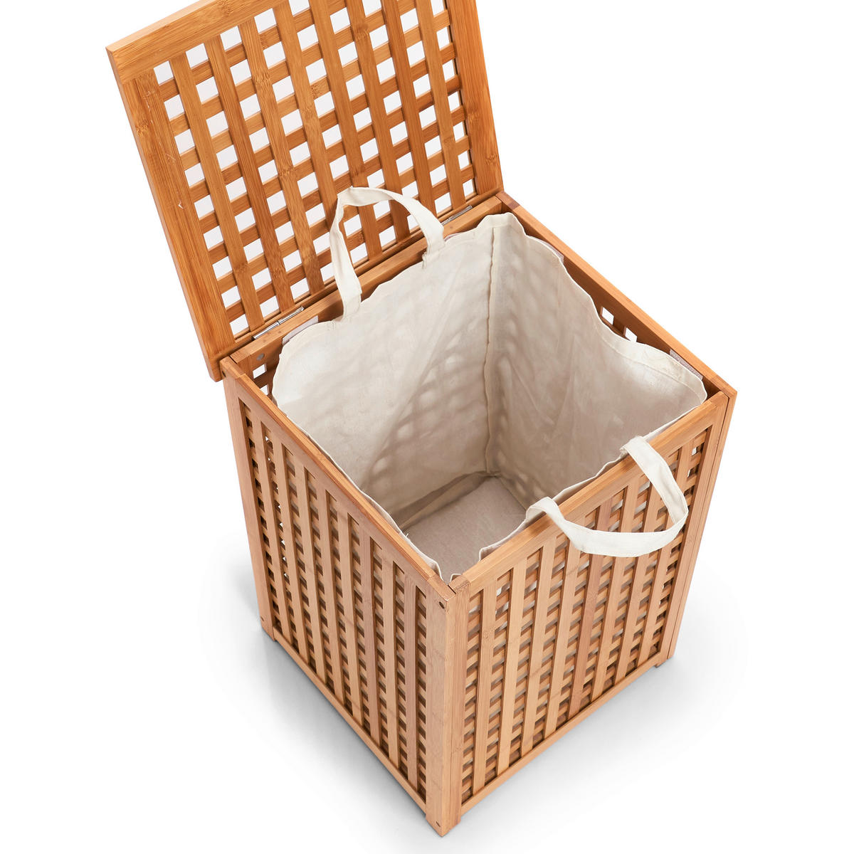 Zeller Wäschesammler natur Bambus B/H/L: ca. 40x58x40 cm Wäschesammler - natur (40,00/40,00/58,00cm) - Zeller