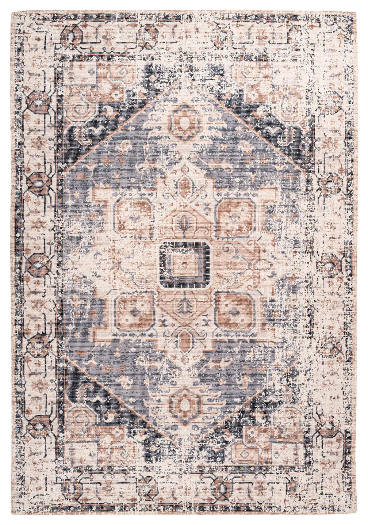 360Living Teppich Indiana braun B/L: ca. 80x150 cm Indiana - braun/grau (80,00/150,00cm) - 360Living