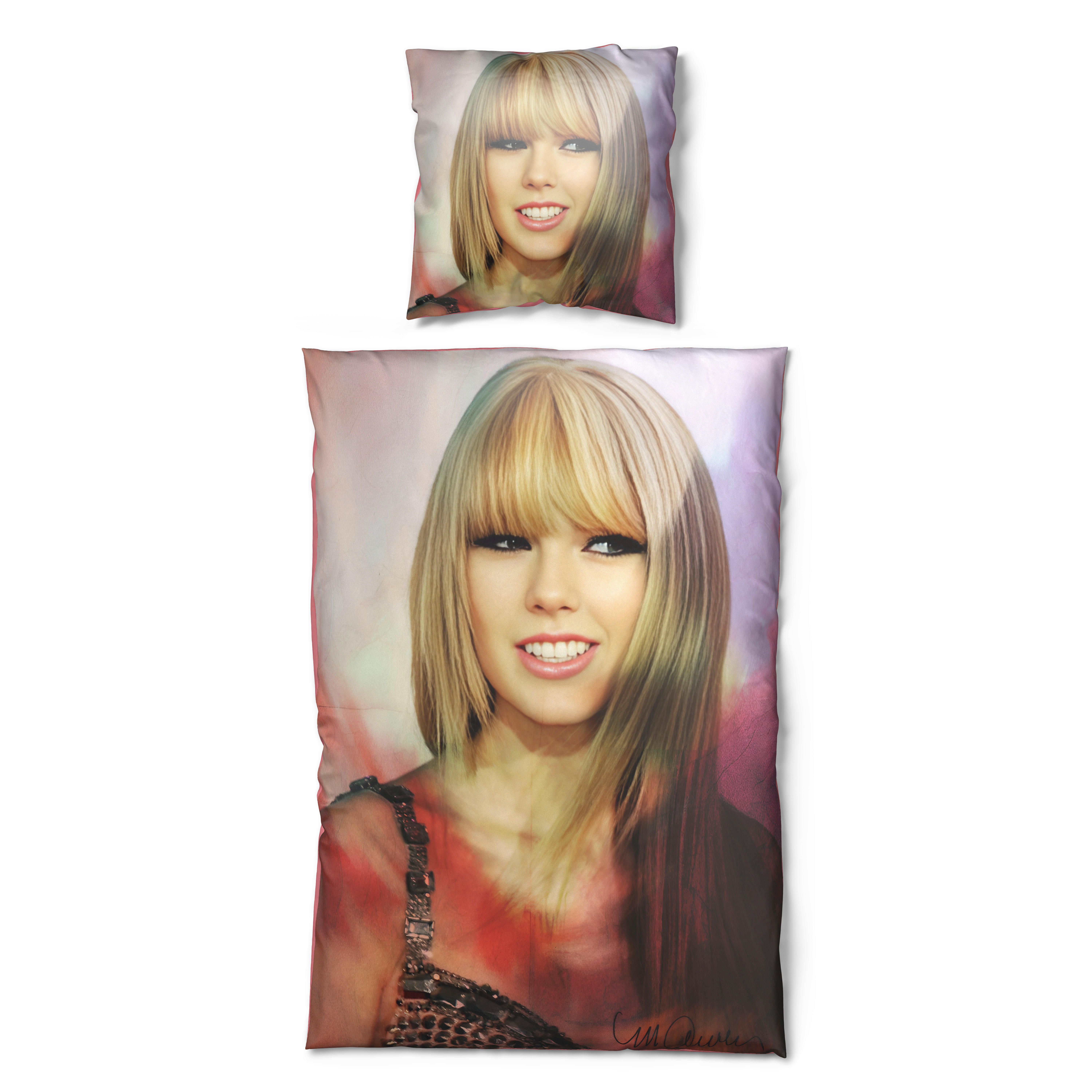 Microfaser Bettwäsche Satin Bettwäsche-Microfaser Taylor Swift2 - multicolor (135,00/200,00cm)