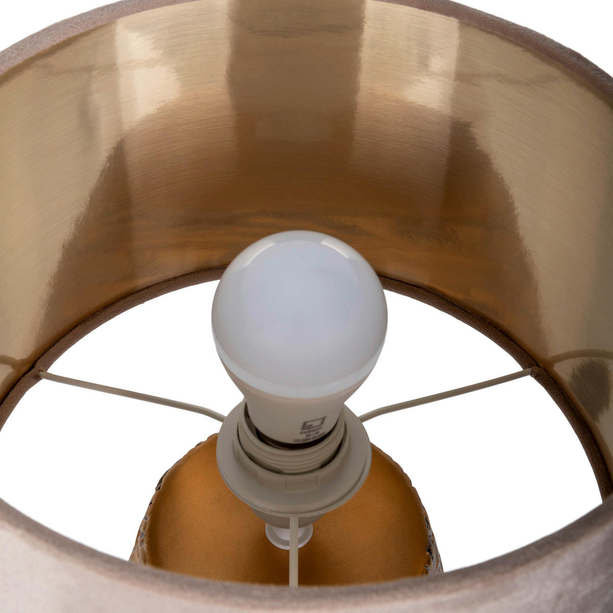 Näve Leuchten Tischleuchte beige Keramik B/H/T/D: ca. 26x39x26x26 cm E27 1 Brennstellen BRONCO - beige (26,00/39,00/26,00cm) - Näve Leuchten